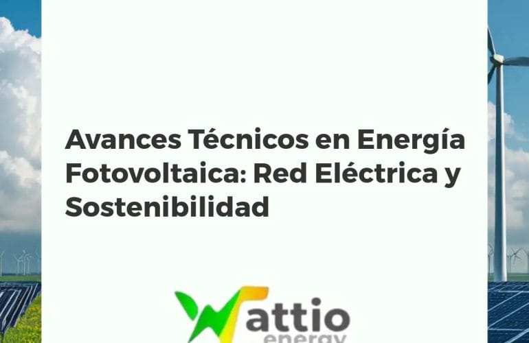 Paneles solares avanzados en un parque fotovoltaico conectado a una red eléctrica inteligente, simbolizando innovación y eficiencia.