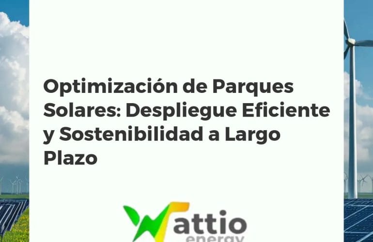 Gran parque solar fotovoltaico optimizado, mostrando filas de paneles solares eficientes bajo un cielo despejado, simbolizando sostenibilidad