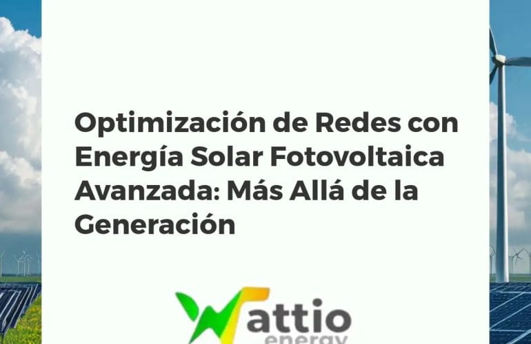Infraestructura de red inteligente con energía solar fotovoltaica, optimizando la distribución y eficiencia energética.