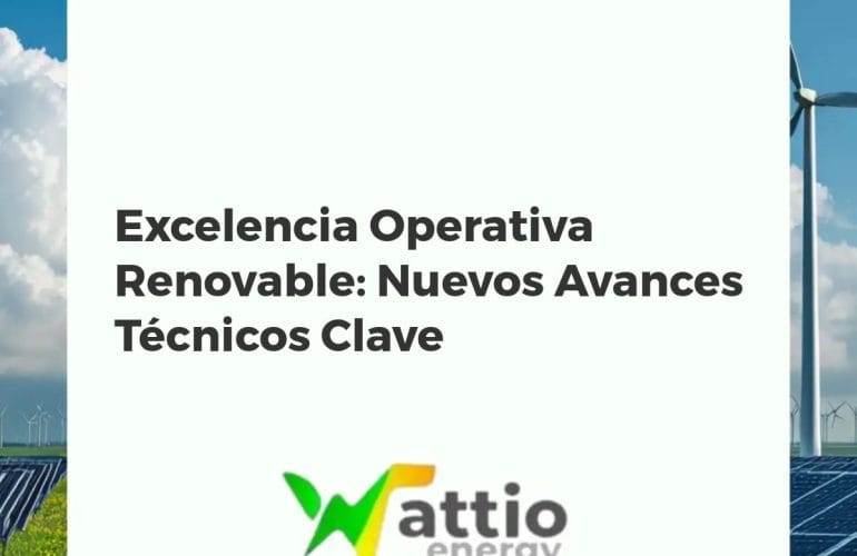 Granja solar y parque eólico con gráficos digitales que simbolizan optimización y eficiencia operativa renovable