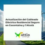 Detalle de cableado eléctrico moderno y seguro instalado en una vivienda de Cocentaina