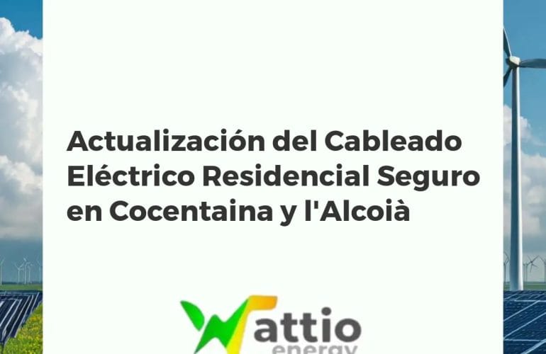 Detalle de cableado eléctrico moderno y seguro instalado en una vivienda de Cocentaina